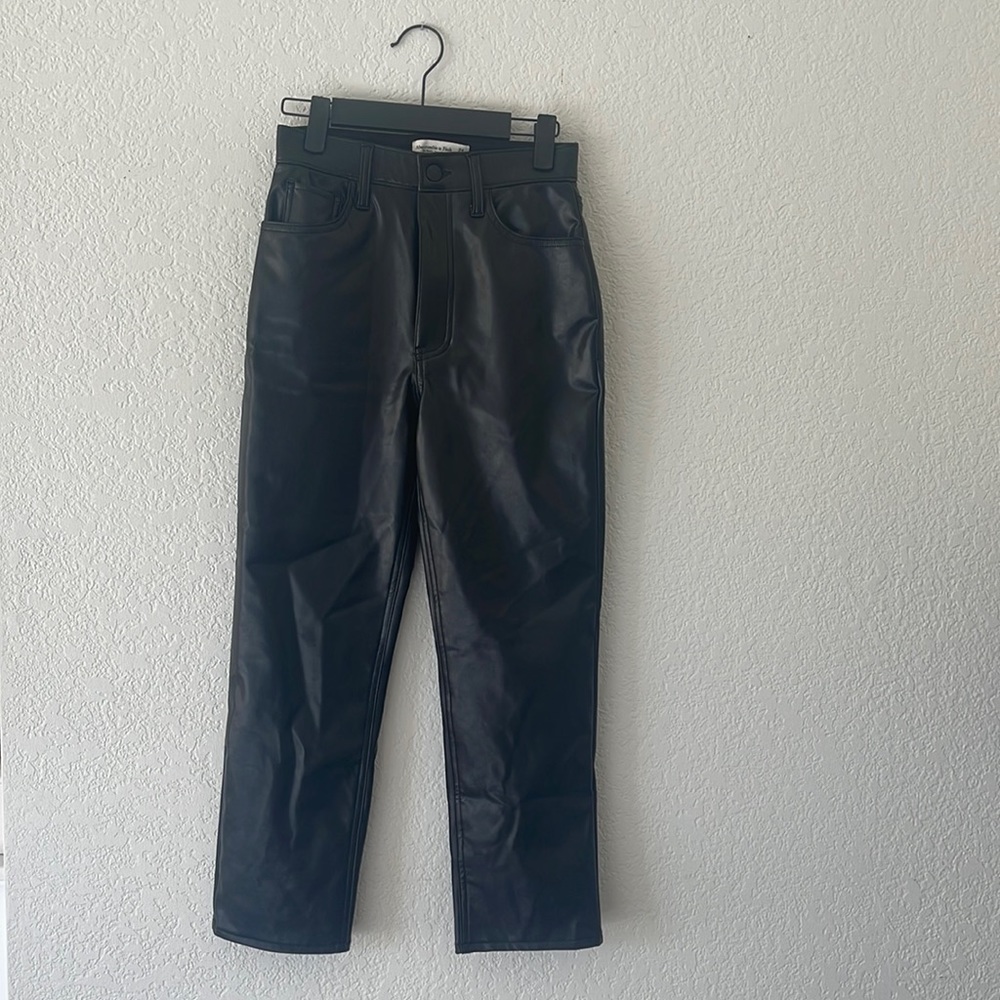 High Waisted Vegan Leather Pants